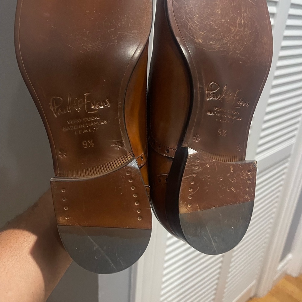 Paul Evans Tan/Brown Leather Shoes Sz 9.5 - Picture 11 of 15